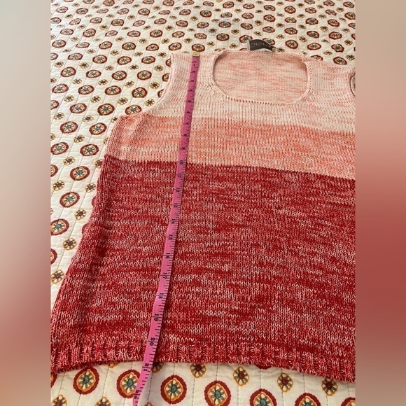 Gispa Italian Knit Pink Ombré Cardigan Tank Set Size L - Picture 9 of 12